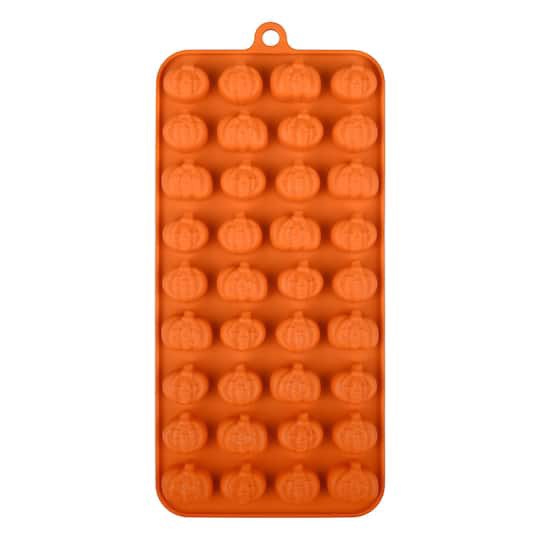 slide 1 of 4, Mini Jack-O'-Lantern Silicone Candy Mold By Makery, 4.07 in x 8.87 in