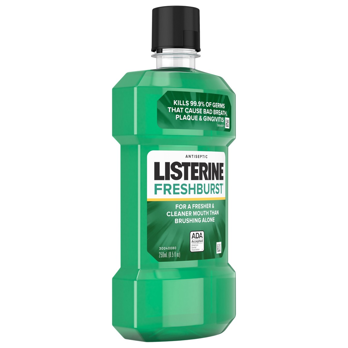 slide 2 of 7, Listerine Freshburst Antiseptic Mouthwash for Bad Breath, Kills 99% of Germs that Cause Bad Breath & Fight Plaque & Gingivitis, ADA Accepted Mouthwash, Spearmint, 250 ml