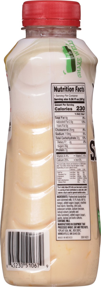 slide 8 of 9, Yoplait Fruit Splash Mango Smoothie 9.56 fl oz, 9.56 fl oz
