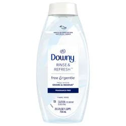 Downy Rinse & Refresh Free & Gentle Laundry Odor Remover and Fabric Softener, Fragrance Free, 25.5 fl oz, No Dyes or Heavy Perfumes
