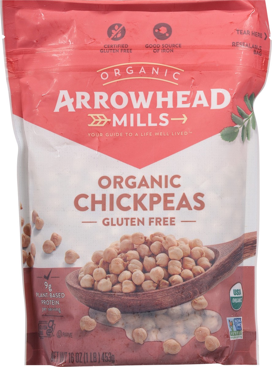 slide 4 of 9, Arrowhead Mills Organic Chickpeas, 16 Oz Bag, 16 oz