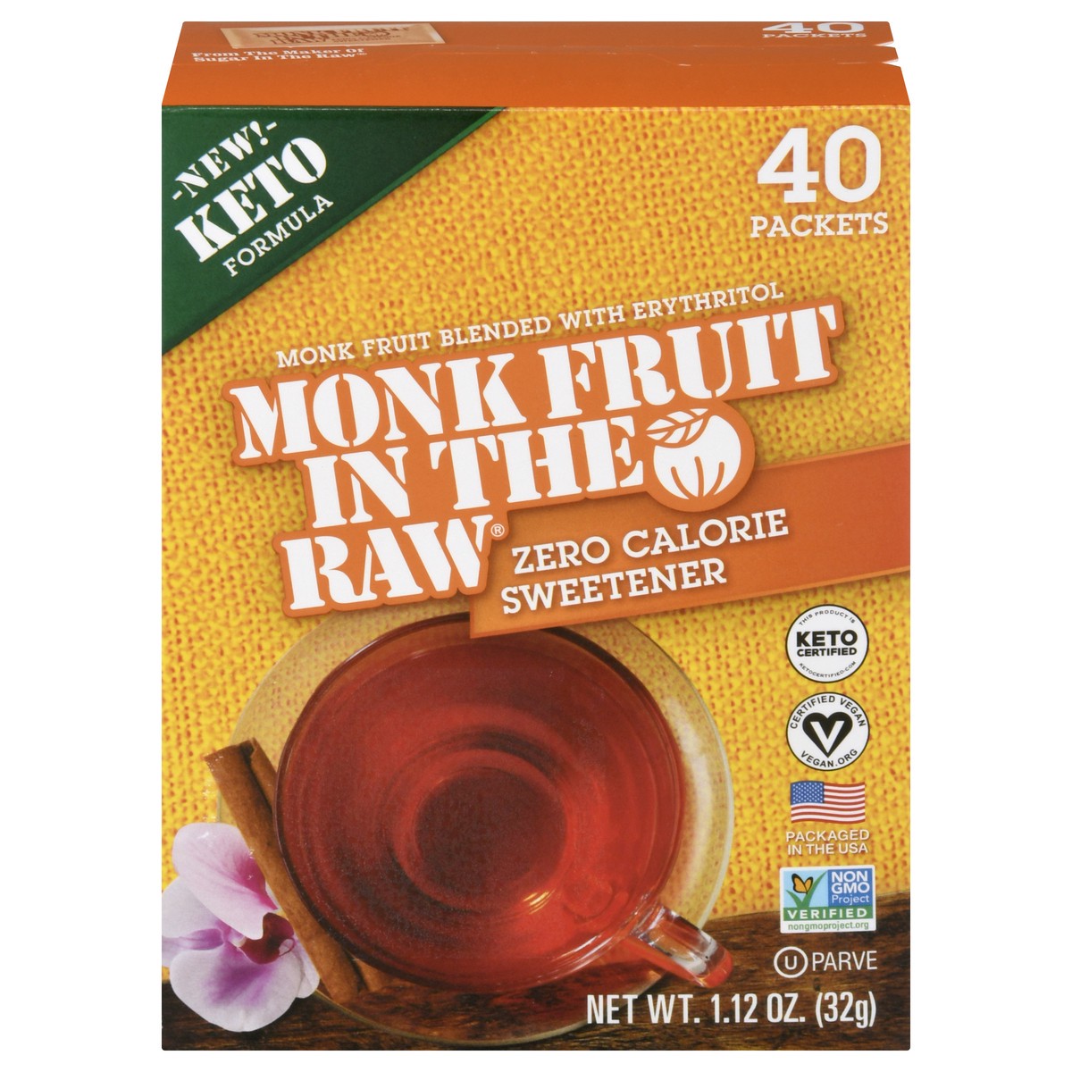 slide 1 of 1, In the Raw Zero Calorie Sweetener Packets, 40 ct