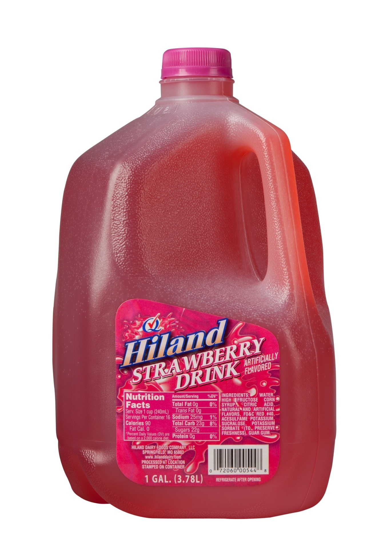 slide 1 of 1, Hiland Dairy Strawberry Drink, 128 oz