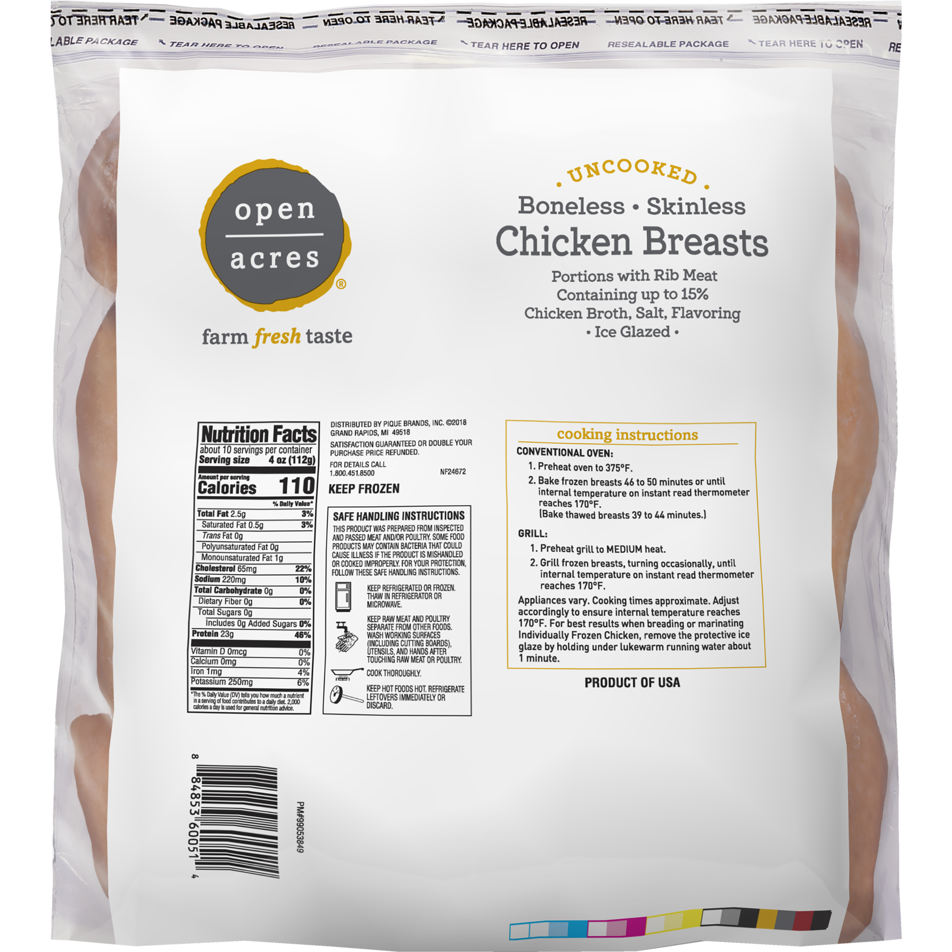 slide 3 of 4, SPARTAN Uncooked, Boneless, Skinless, Chicken Breast Portions with Rib Meat, Ice Glazed, 2.5 lb