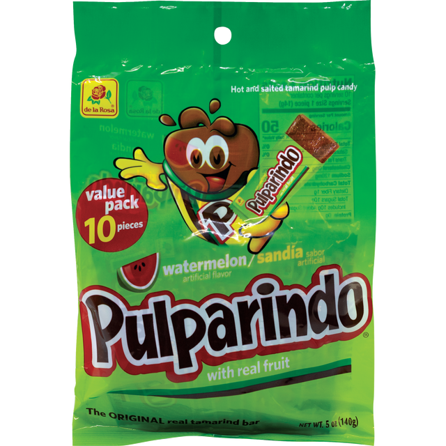 slide 1 of 1, Pulparindo Watermelon Tamarind Bar Value Pack 10 Each, 10 ct