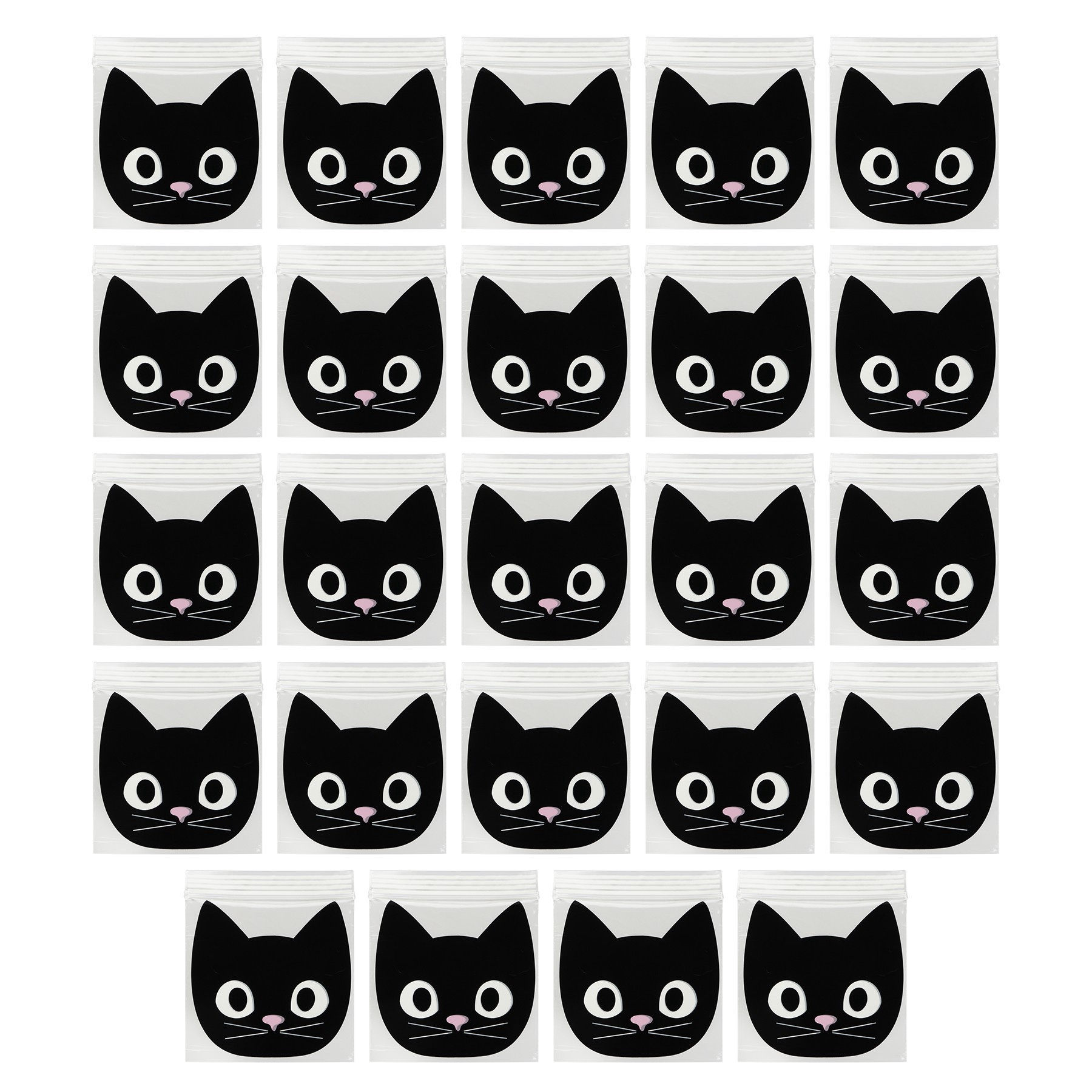 slide 2 of 2, Black Cat Zip Treat Bags, 24ct. By Makery, 24 ct