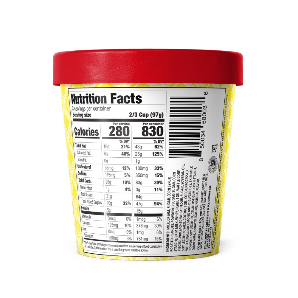 slide 1 of 4, Hudsonville Creamery Little Debbie Little Debbie Nutty Bars Ice Cream Pint, 1 pint