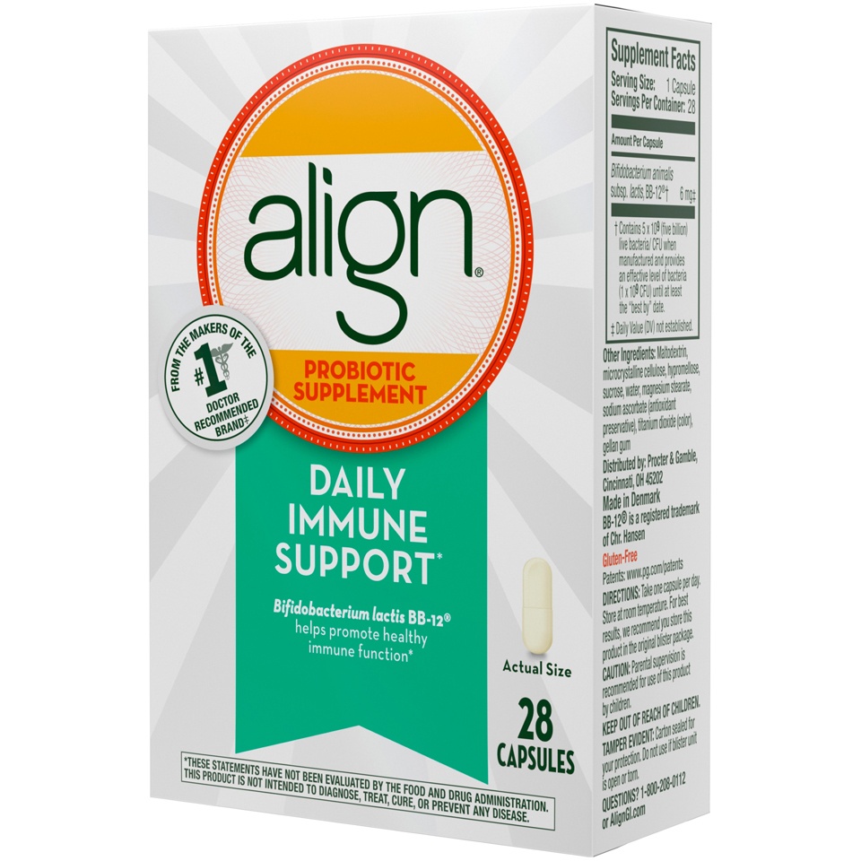 slide 2 of 2, Align Daily Immune Support Probiotic Supplement, 28 ct
