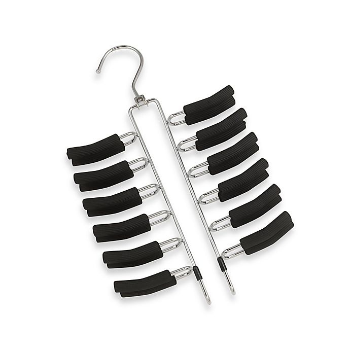 slide 1 of 1, .ORG Friction Tie Rack Hanger - Black, 1 ct