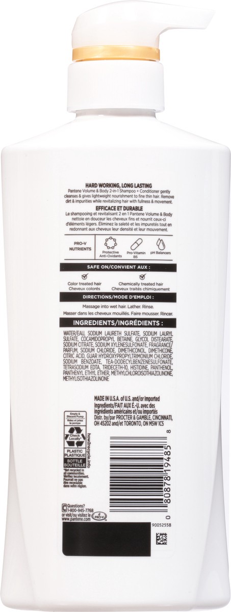 slide 8 of 9, Pantene Pro-V Volume & Body 2-In-1 Shampoo & Conditioner, 17.9 Oz, 17.9 oz