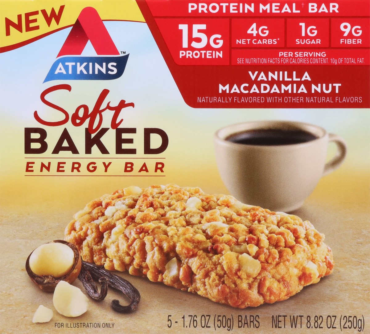 slide 10 of 13, Atkins Energy Bar, 5 ct