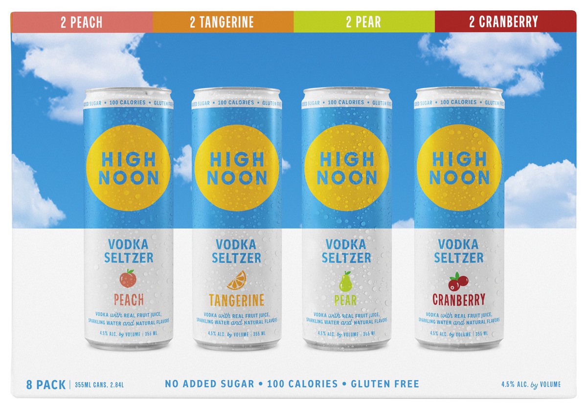 slide 2 of 3, High Noon Day Pack Vodka Hard Seltzer 355ml Can 8 Pack, 8 ct; 12 oz