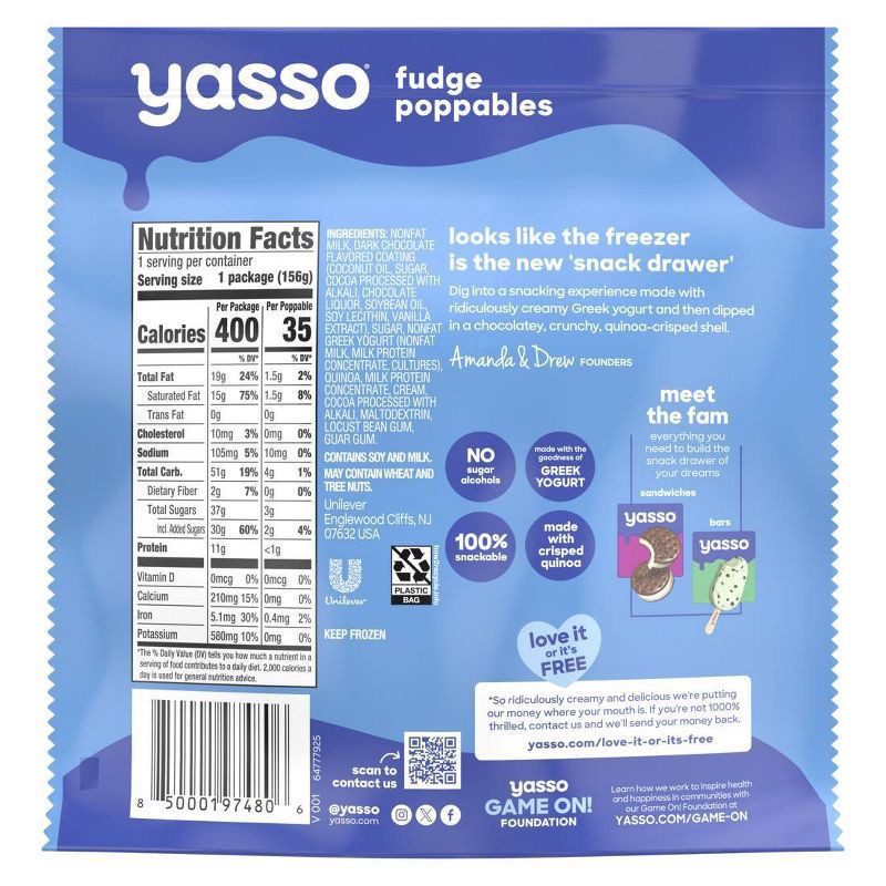 slide 3 of 6, Yasso Frozen Greek Yogurt Fudge Poppables - 6.84 fl oz, 6.84 fl oz