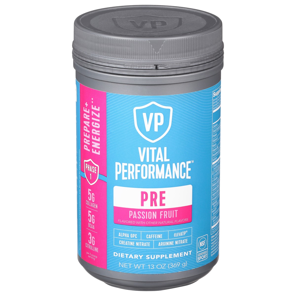 slide 12 of 13, Vital Performance Passion Fruit Pre 13 oz Jar, 13 oz