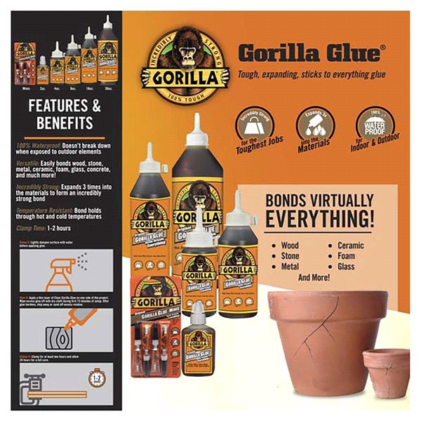 slide 3 of 17, Gorilla Glue Original Adhesive, 4 oz