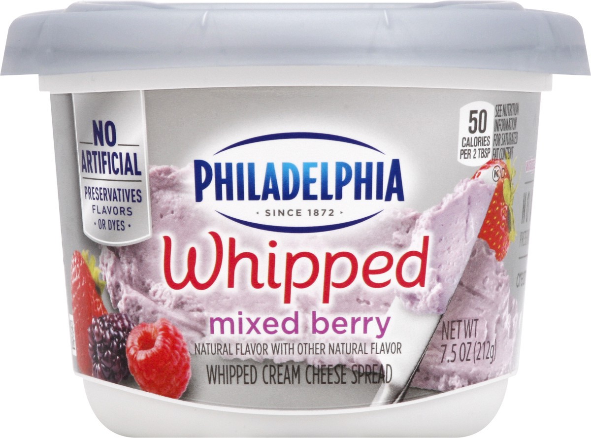 slide 5 of 8, Philadelphia Mixed Berry Whipped Cream Cheese Spread - 7.5oz, 7.5 oz