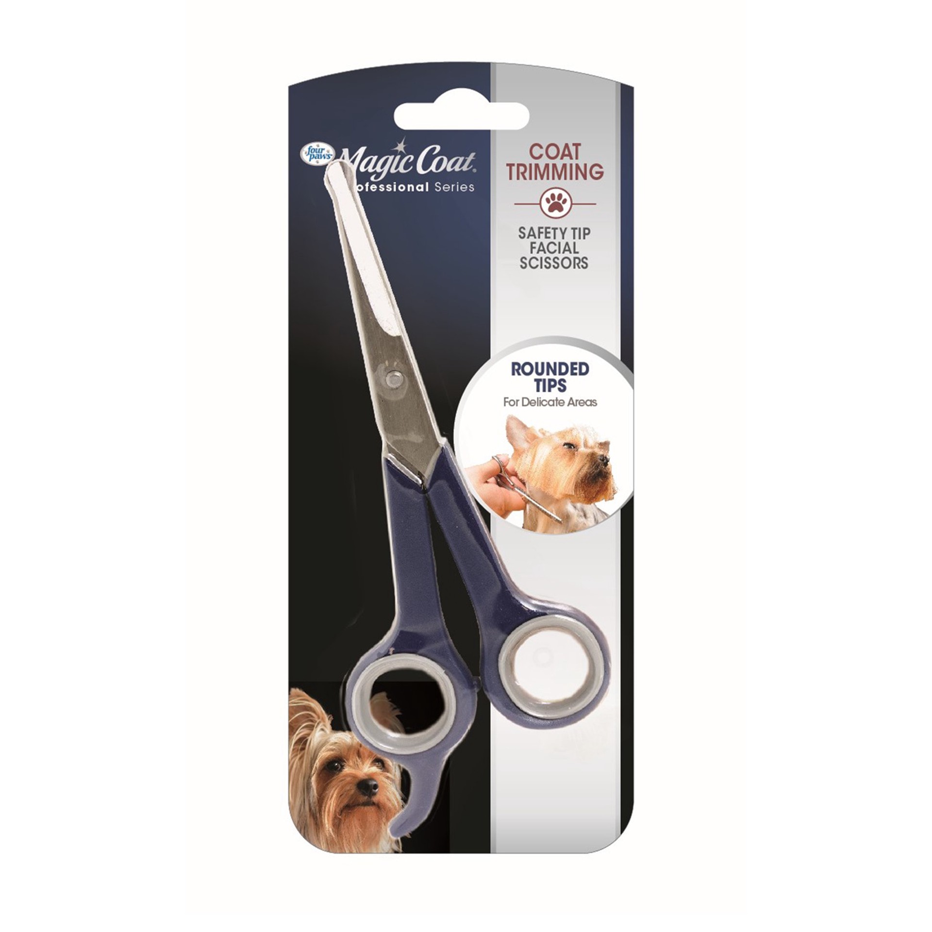 slide 1 of 10, Four Paws Magic Coat Ear & Eye Dog Grooming Scissors, 6" L X 2.5" W, 1 ct
