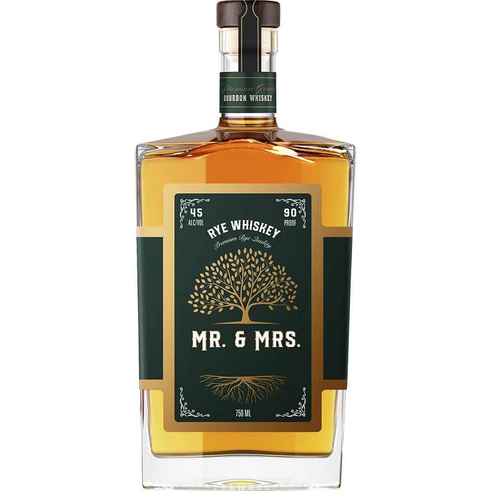 slide 1 of 1, Mr & Mrs Bourbon Mr & Mrs Green Oak Rye, 750 ml