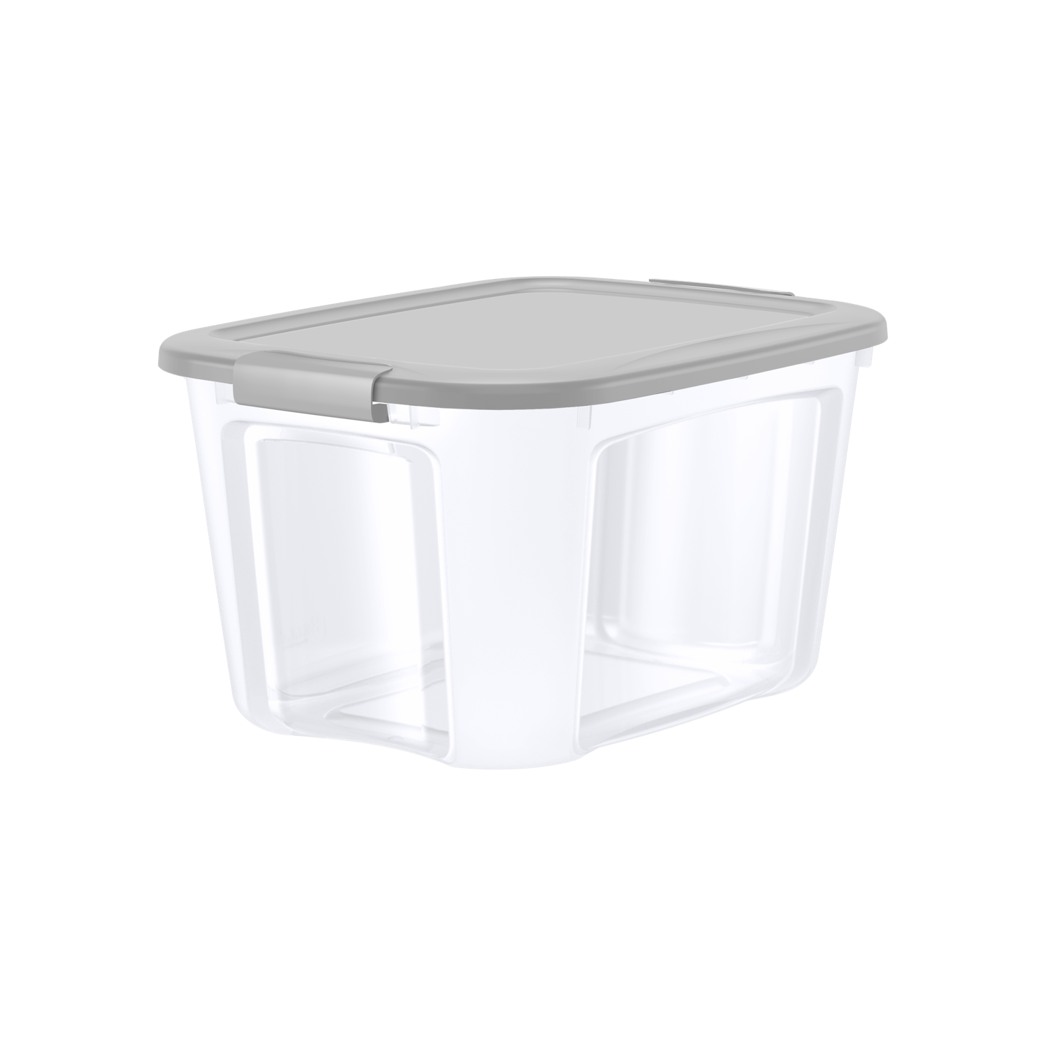 slide 1 of 1, CVS Bella Storage Solutions 40-Quart Locking Lid Storage Bin, Gray, 1 ct