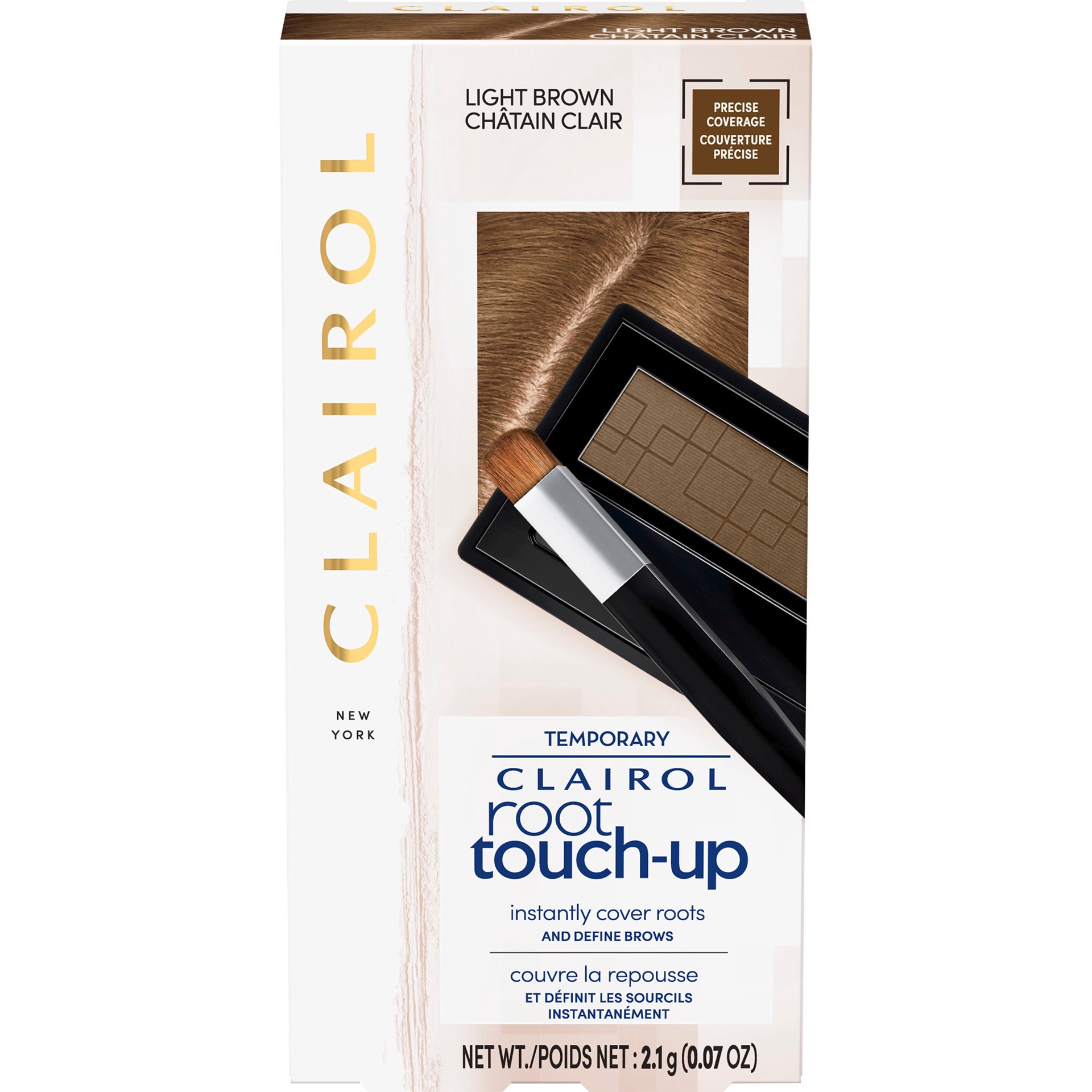 slide 1 of 6, Clairol Light Brown Temporary Root Touch Up Concealing Powder, 1 ct