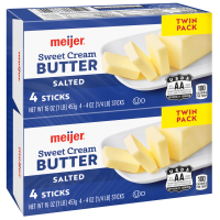 slide 10 of 29, MEIJER BUTTER SALTED QUARTERS 32 OZ, 32 oz