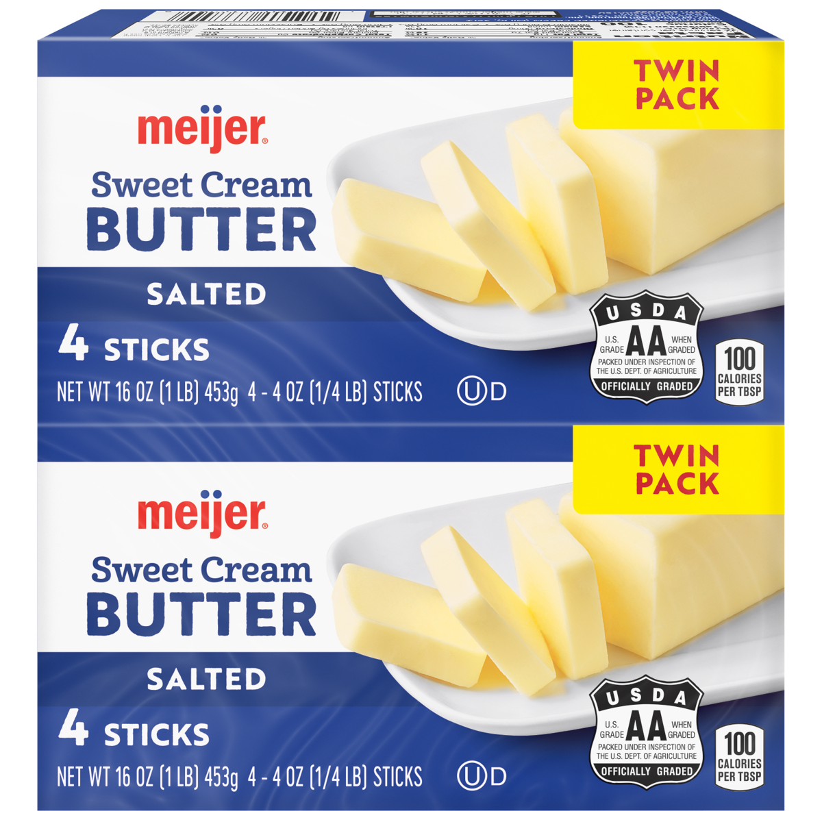 slide 1 of 29, MEIJER BUTTER SALTED QUARTERS 32 OZ, 32 oz