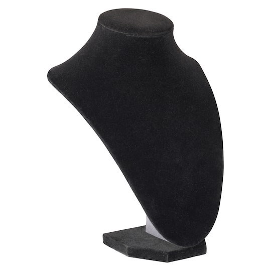 slide 1 of 3, 9" Black Velvet 3d Necklace Stand By Bead Landing, 9 in