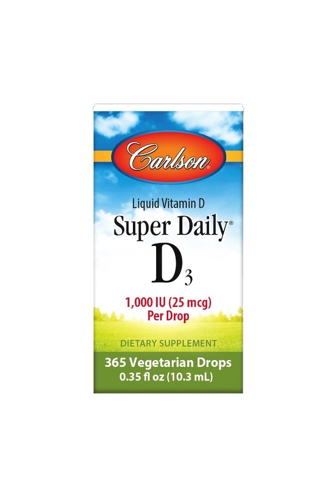 slide 1 of 1, Carlson Super Daily D3 Dietary Supplement Drops, 10.3 ml