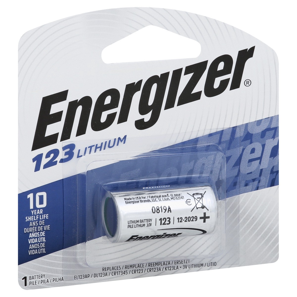 slide 2 of 9, Energizer Photo Lithium 123, One Pack, 1 ct