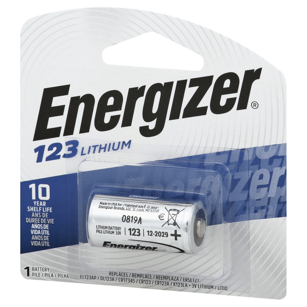 slide 7 of 9, Energizer Photo Lithium 123, One Pack, 1 ct