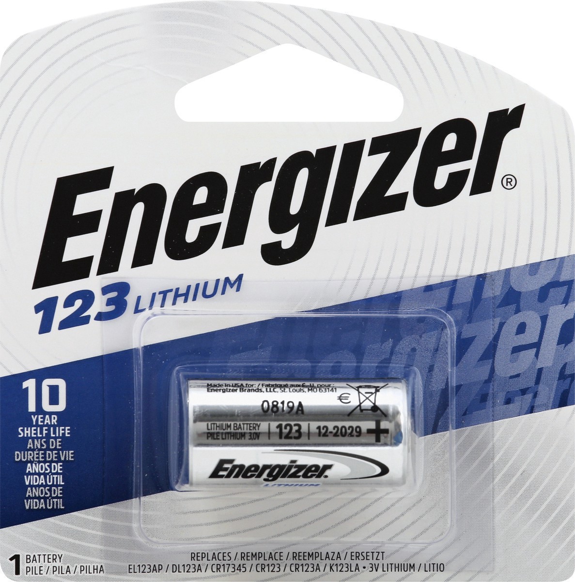 slide 5 of 9, Energizer Photo Lithium 123, One Pack, 1 ct