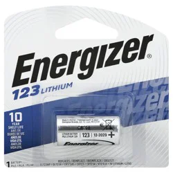 Energizer Photo Lithium 123, One Pack