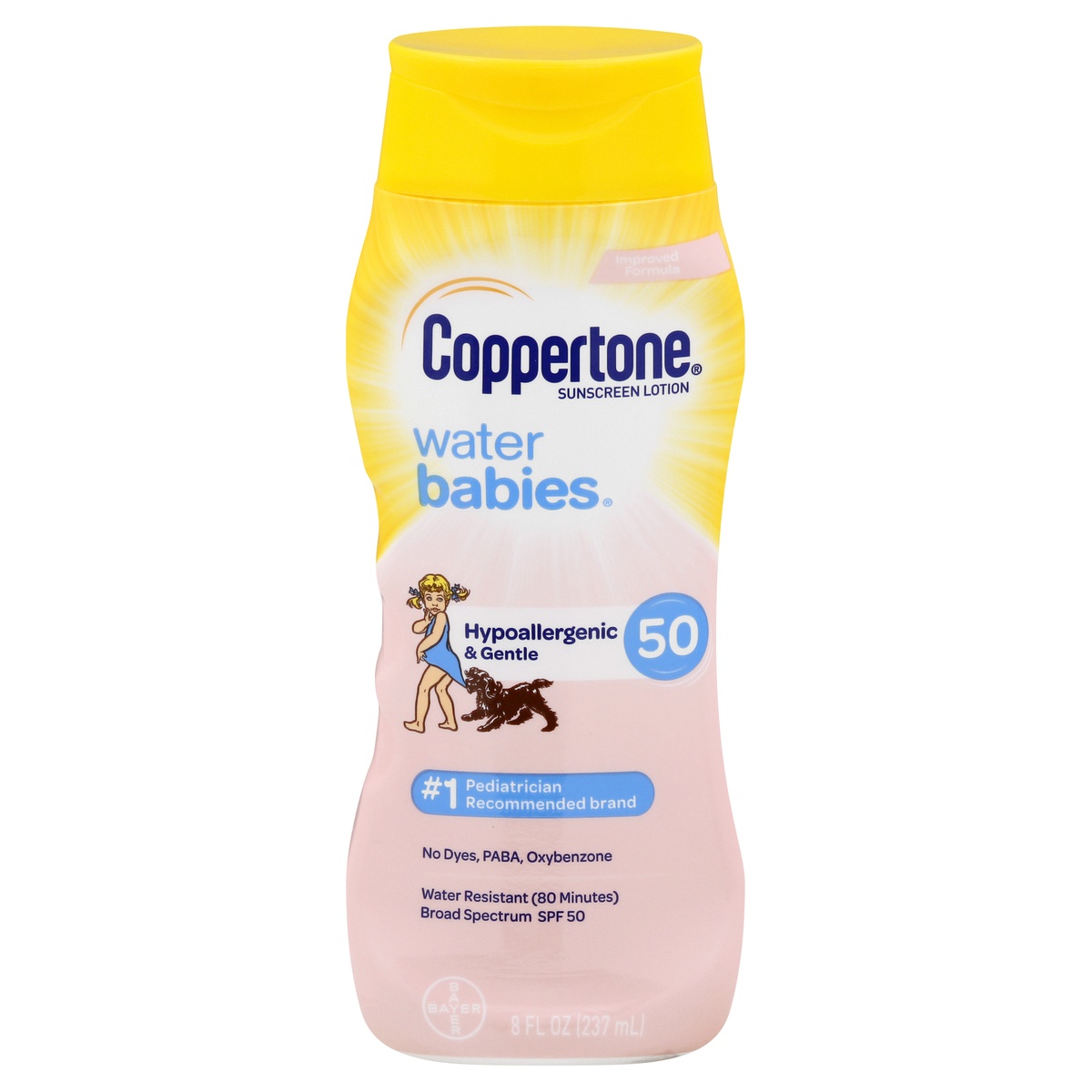 slide 1 of 1, Coppertone Water Babies Sunscreen Lotion Non-Irritating Gentle Formula SPF 50, 8 oz