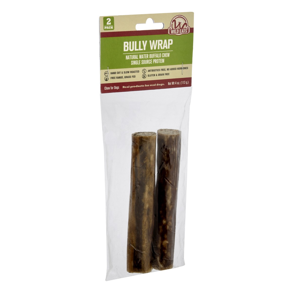 slide 9 of 9, Wild Eats Water Buffalo Bully Wrap 2Pk, 2 ct