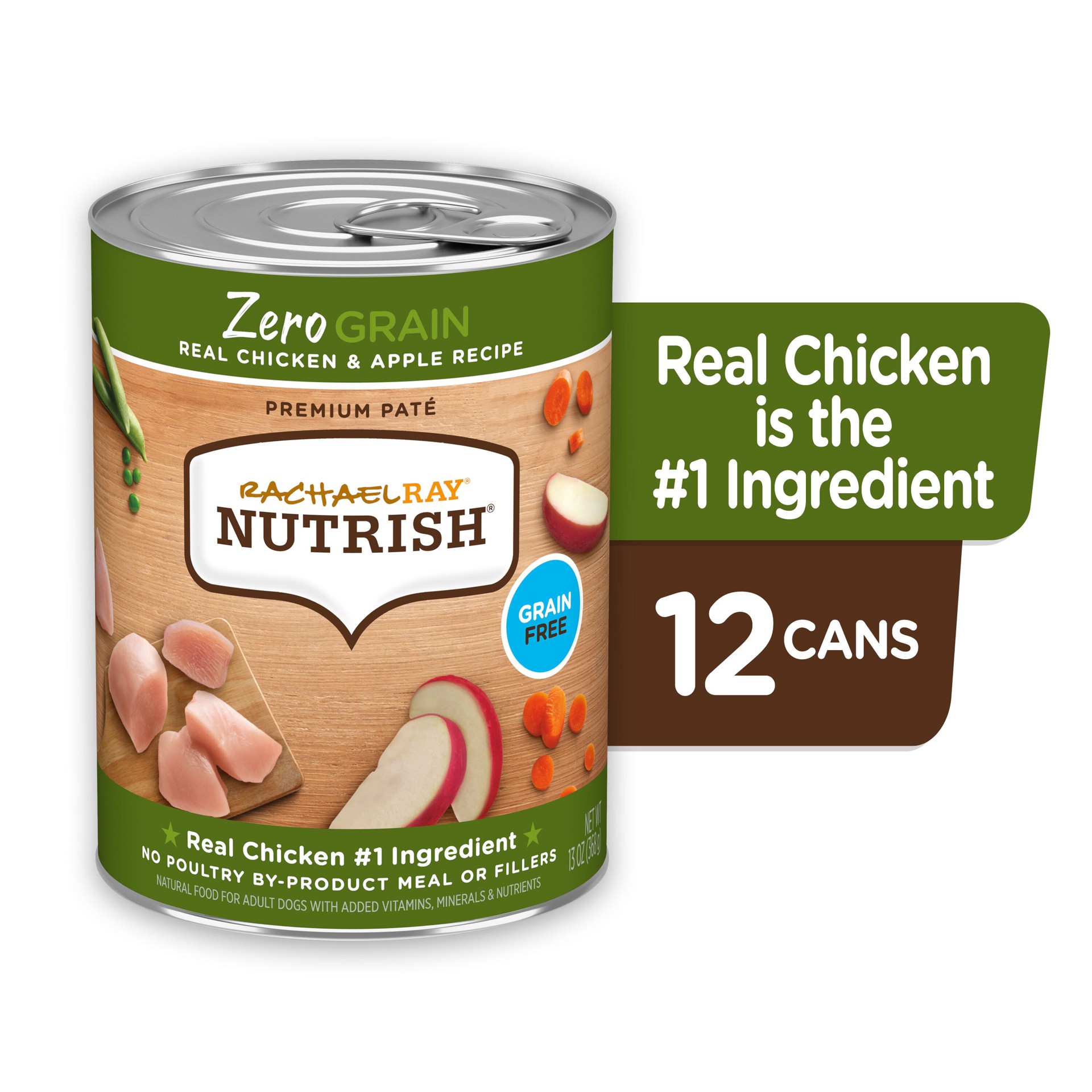 slide 6 of 9, Rachael Ray Nutrish Premium Pate Real Chicken & Apple Recipe Food for Dogs 13 oz, 13 oz