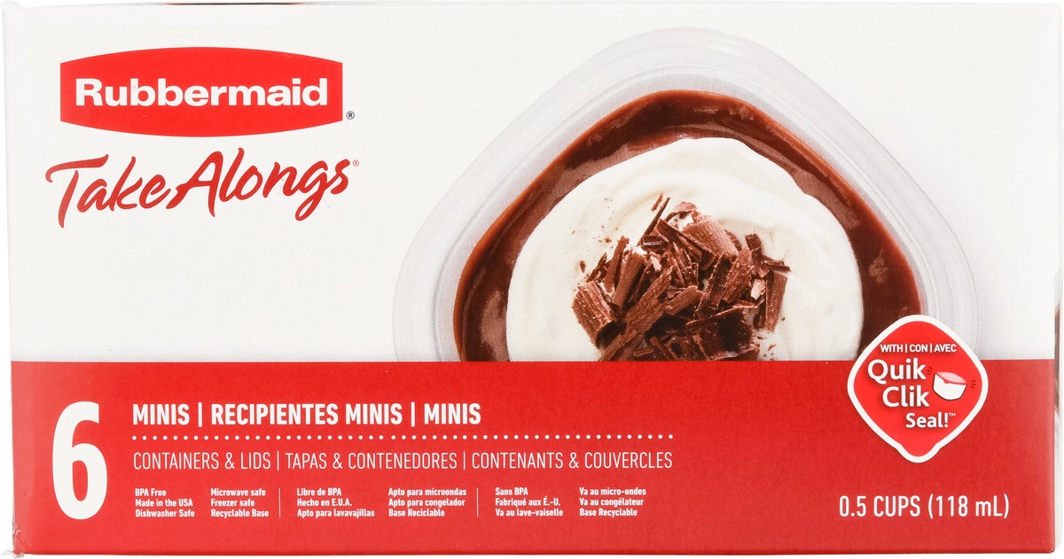 slide 3 of 12, Rubbermaid Take Alongs Minis Containers & Lids 6 ea, 6 ct