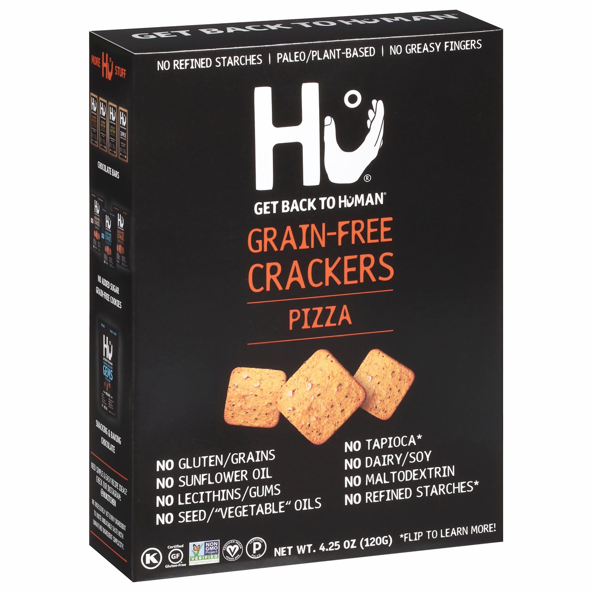 slide 6 of 9, Hu Get Back To Human Grain-Free Pizza Crackers 4.25 oz, 4.25 oz