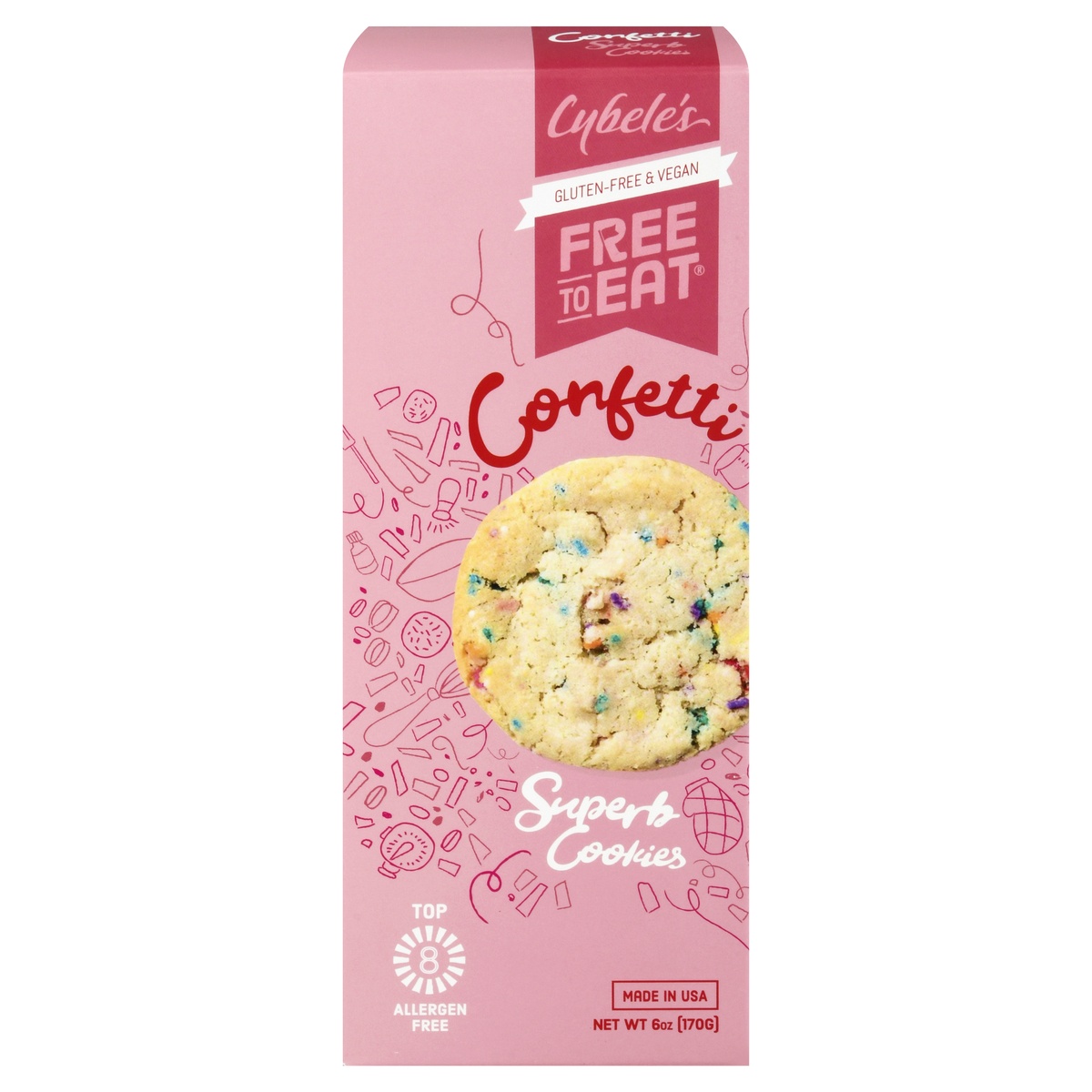 slide 1 of 1, Cybele's Free To Eat Gluten Free Confetti Cookies, 6 oz