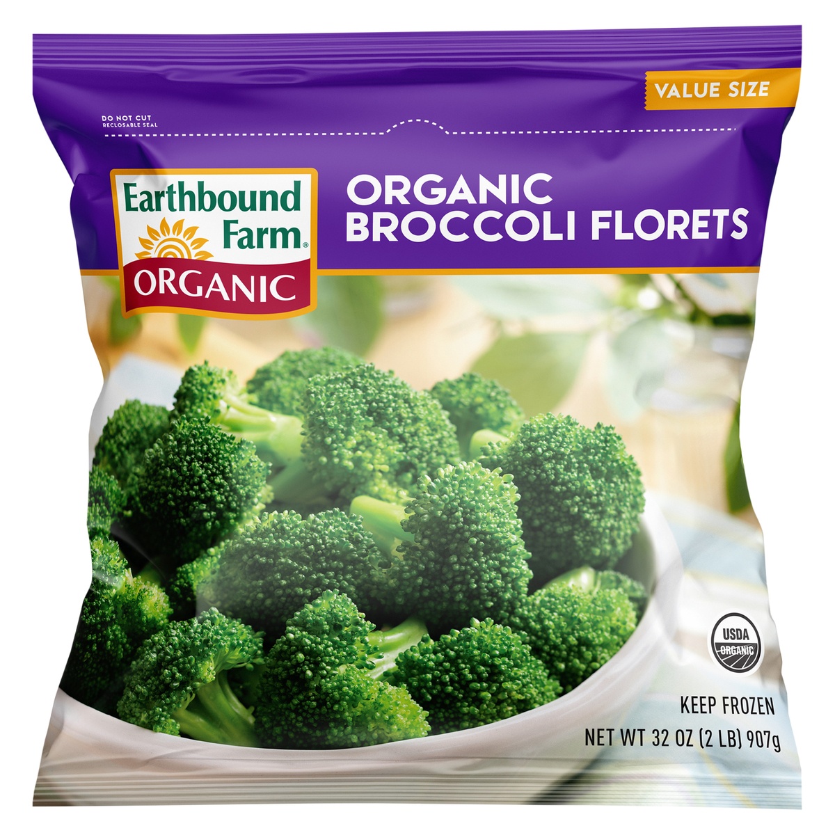 slide 1 of 1, Earthbound Farm Organic Broccoli Florets Value Size 32 oz, 