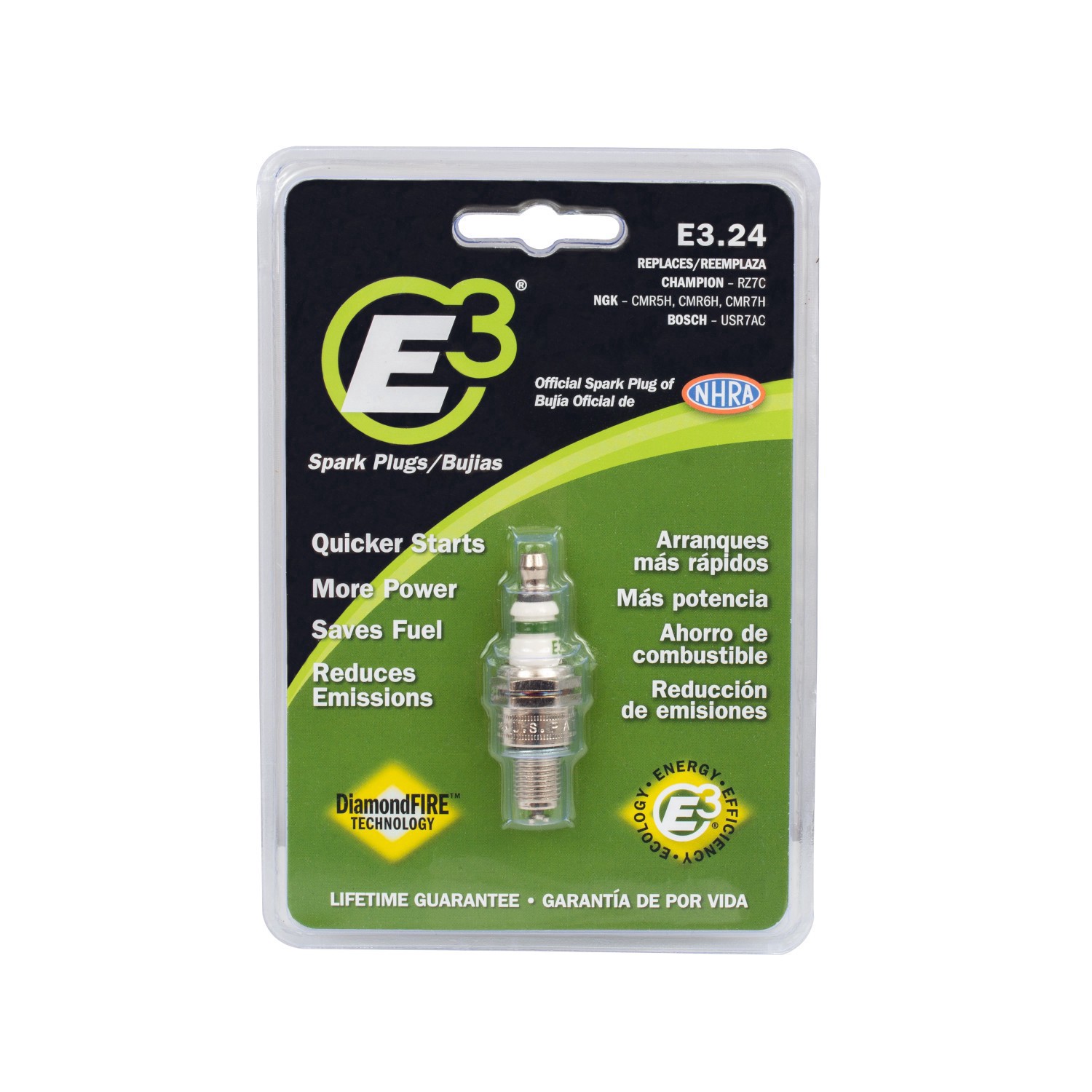 slide 2 of 3, E3 Spark Plugs 5/8-in 2-cycle Engine and 4-cycle Engine Spark Plug, 1 ct
