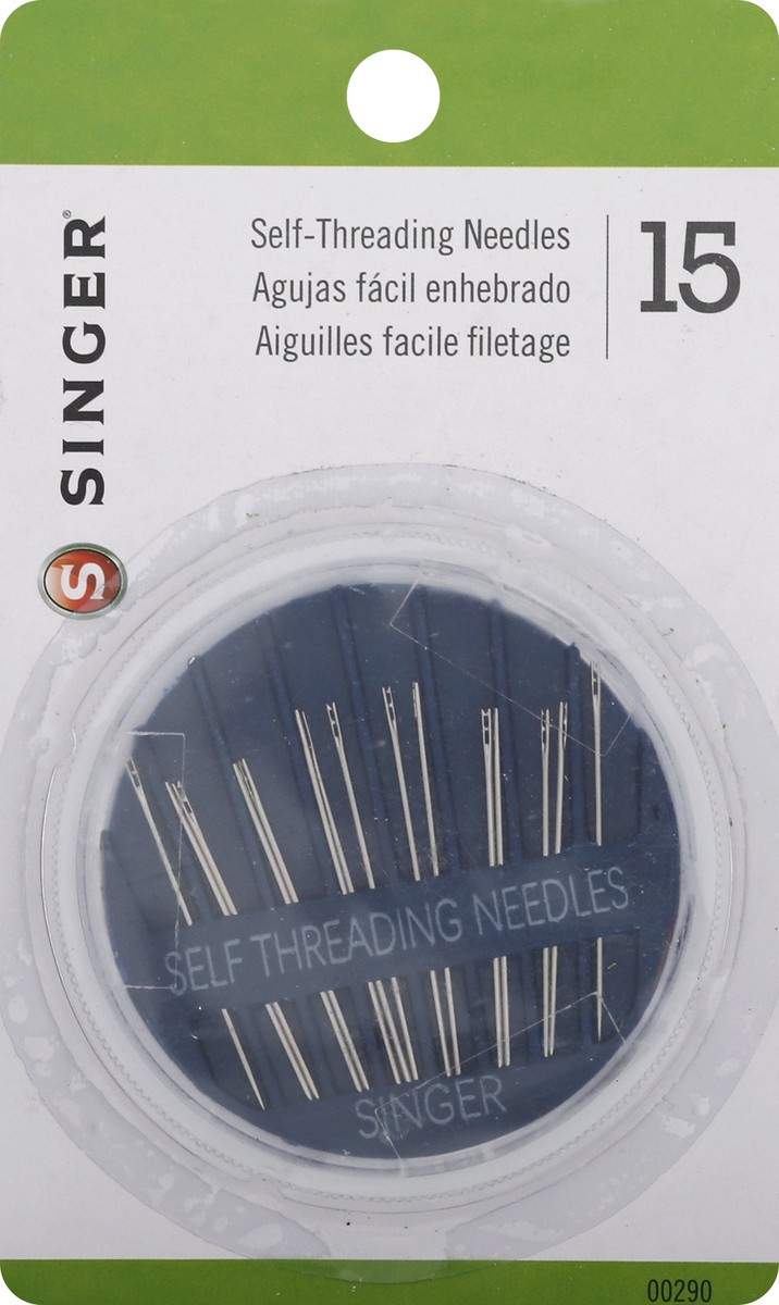 slide 4 of 9, Singer Self Threading Needles 15 ea, 15 ct