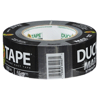 slide 11 of 29, Duck Duct Tape MAX Strength Tape, Black 1.88" x 35 yds, 1 ct