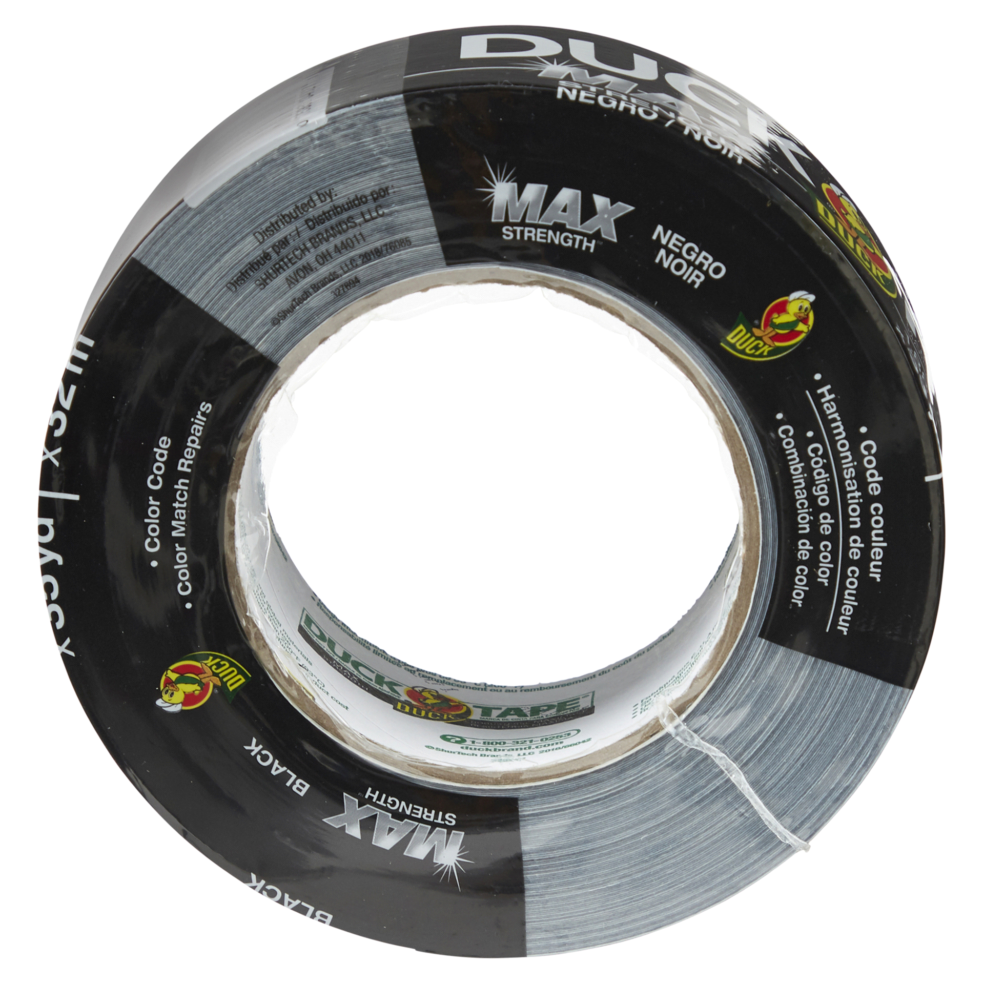 slide 28 of 29, Duck Duct Tape MAX Strength Tape, Black 1.88" x 35 yds, 1 ct