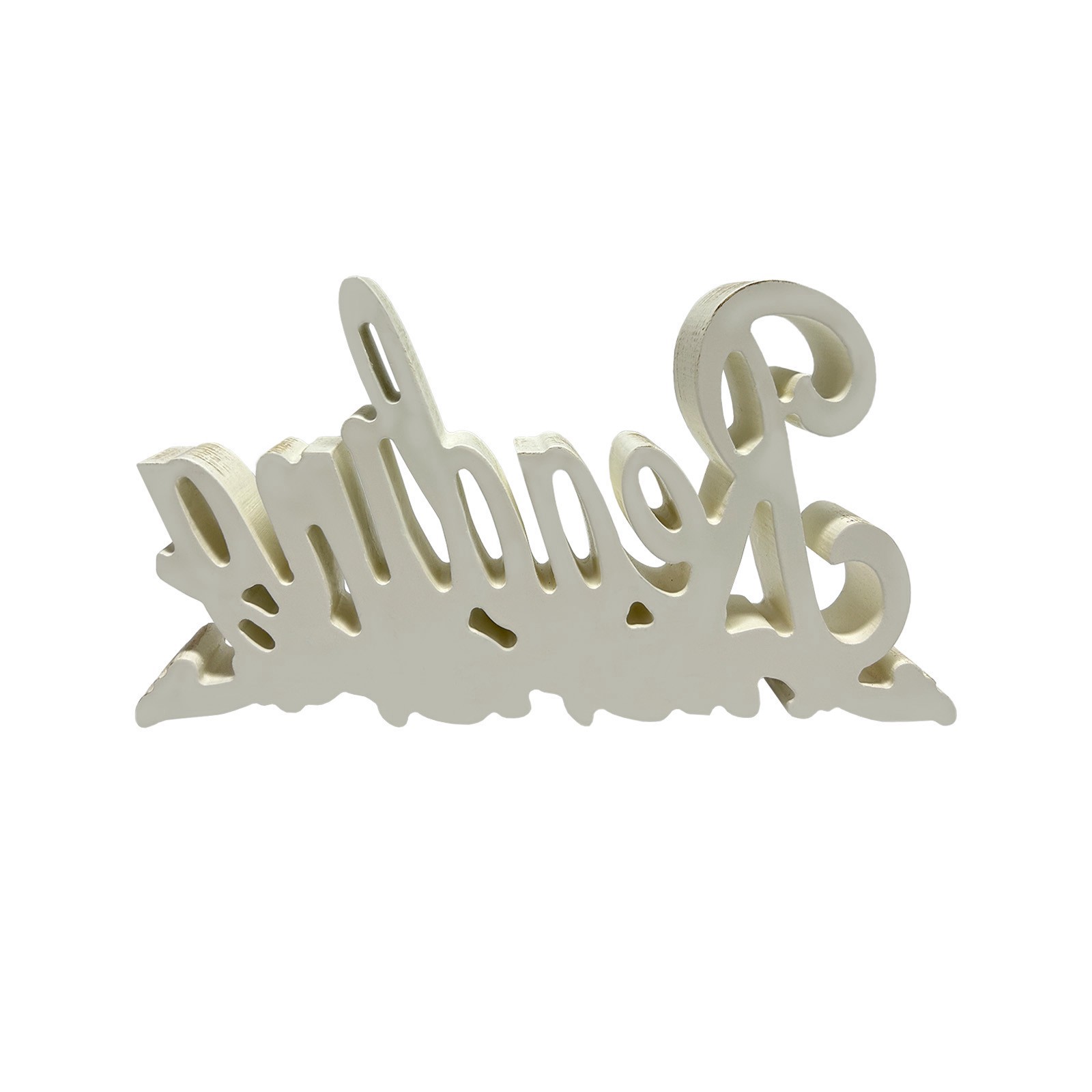 slide 4 of 4, 10.5" Distressed White Tabletop Accent By Ashland, 10.5 in