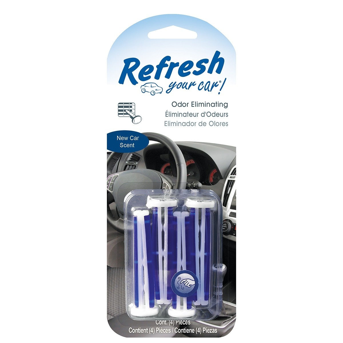 slide 1 of 1, Air Fresheners New Car Vent Sticks Refresh Your Car, 4 ct