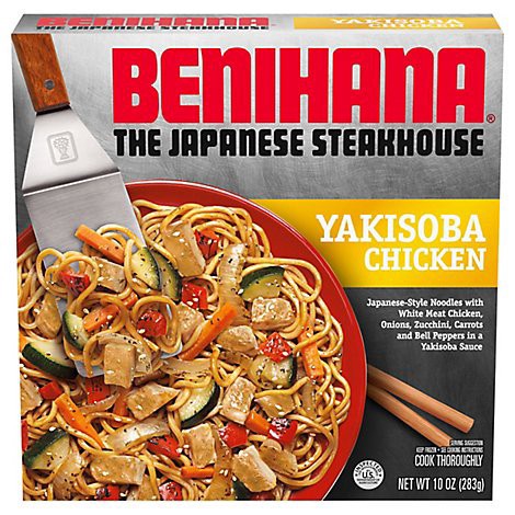 slide 1 of 1, Benihana The Japanese Steakhouse Yakisoba Chicken Frozen Meal Box - 10 Oz, 10 oz