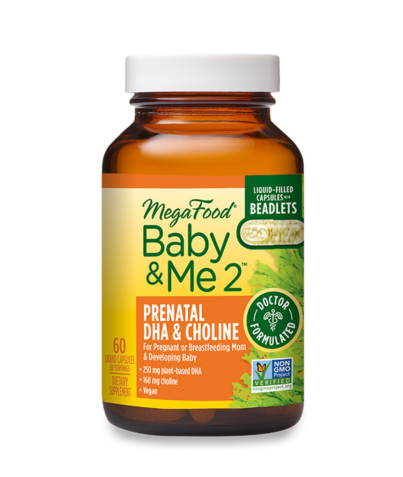 slide 1 of 1, Megafood Baby & Me 2 Prenatal Dha & Choline, 60 ct