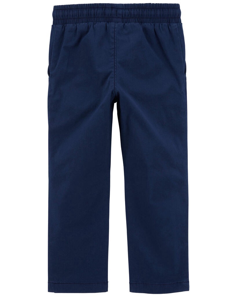 slide 3 of 3, Oshkosh Baby Drawstring Pants with Reinforced Knees Navy 12M, 1 ct