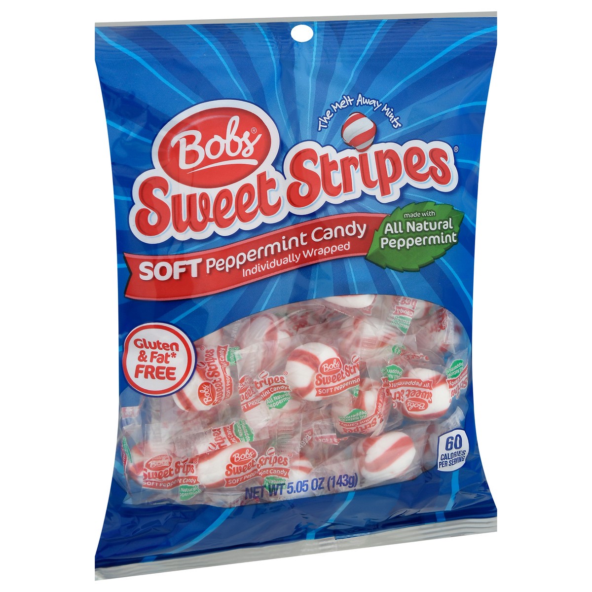 slide 2 of 9, Bob's Sweet Stripes Soft Peppermint Candy 5.05 oz, 5.05 oz