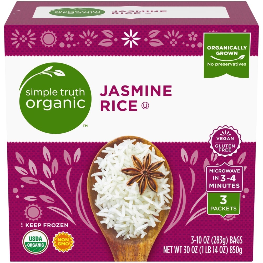 slide 1 of 1, Simple Truth Organic Jasmine Rice, 3 ct; 10 oz